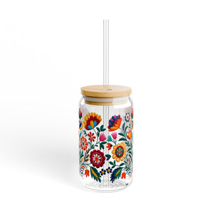 Open image in slideshow, Graphic bright floral cup, 16oz
