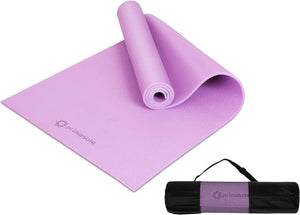 Open image in slideshow, Yoga Mat with Carry Strap for Yoga Pilates Fitness and Floor Workout at Home and Gym Non-Slip 9 Colors
